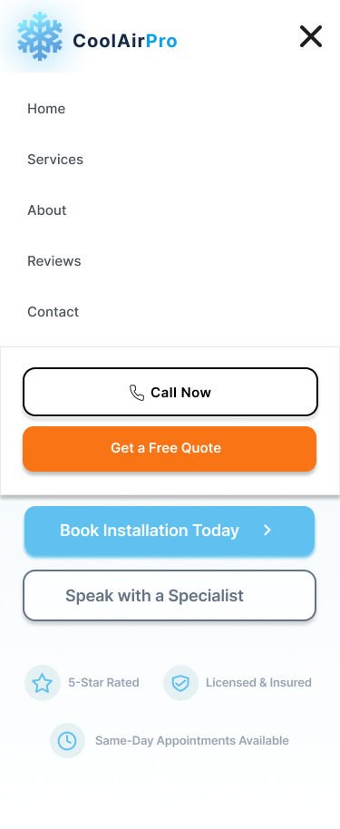 CoolAirPro Mobile View 2