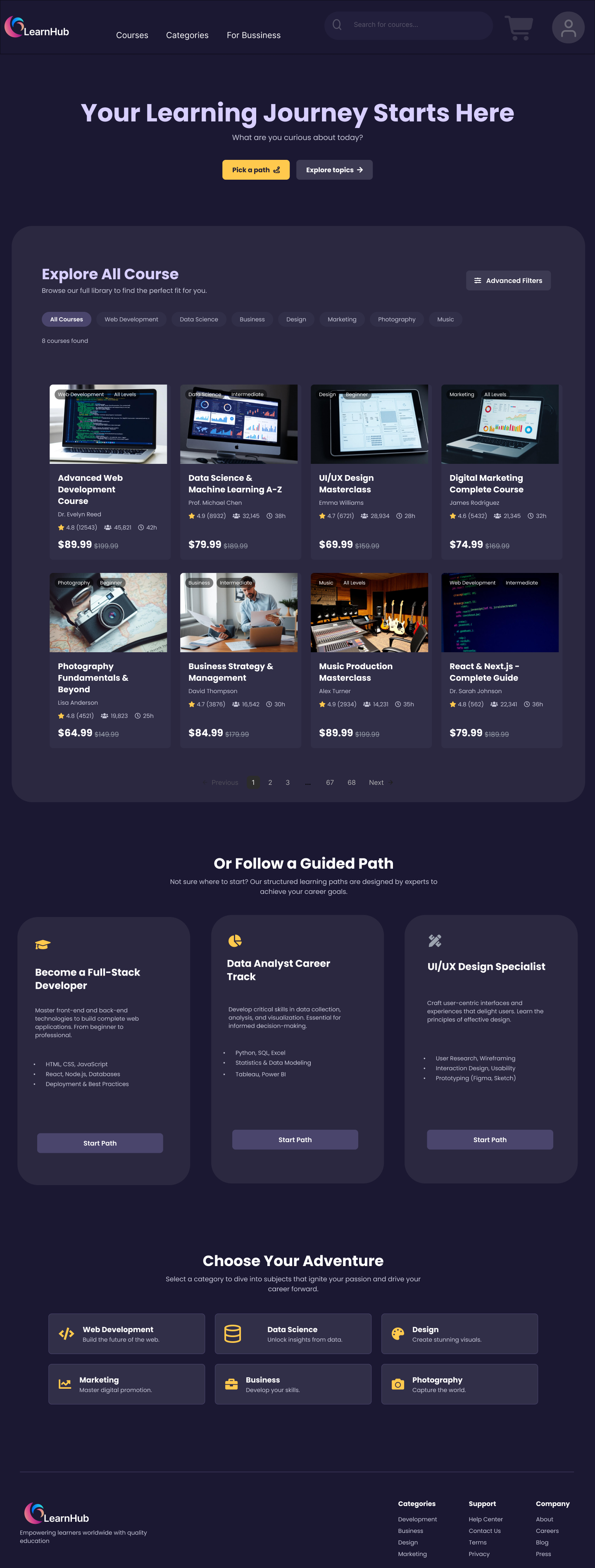 LearnHub Platform Screenshot 1