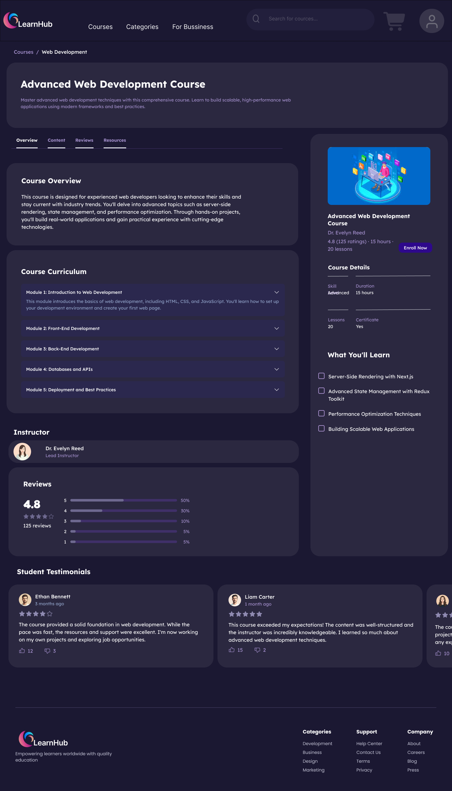 LearnHub Platform Screenshot 2
