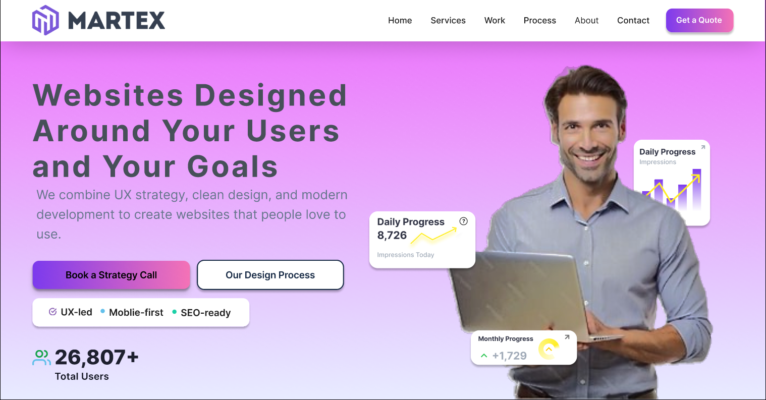 Martech Landing Page Screenshot