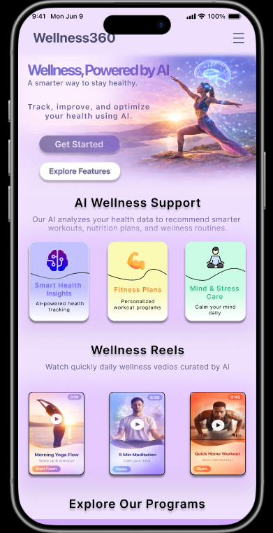 Wellness360 App Screenshot 1